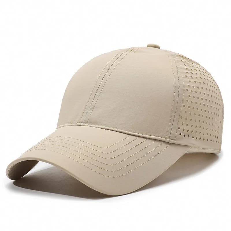 New Summer Lightweight Perforated Breathable Quick-Dry Adjustable Baseball Cap, Unisex for Hiking and Sun Protection - 3