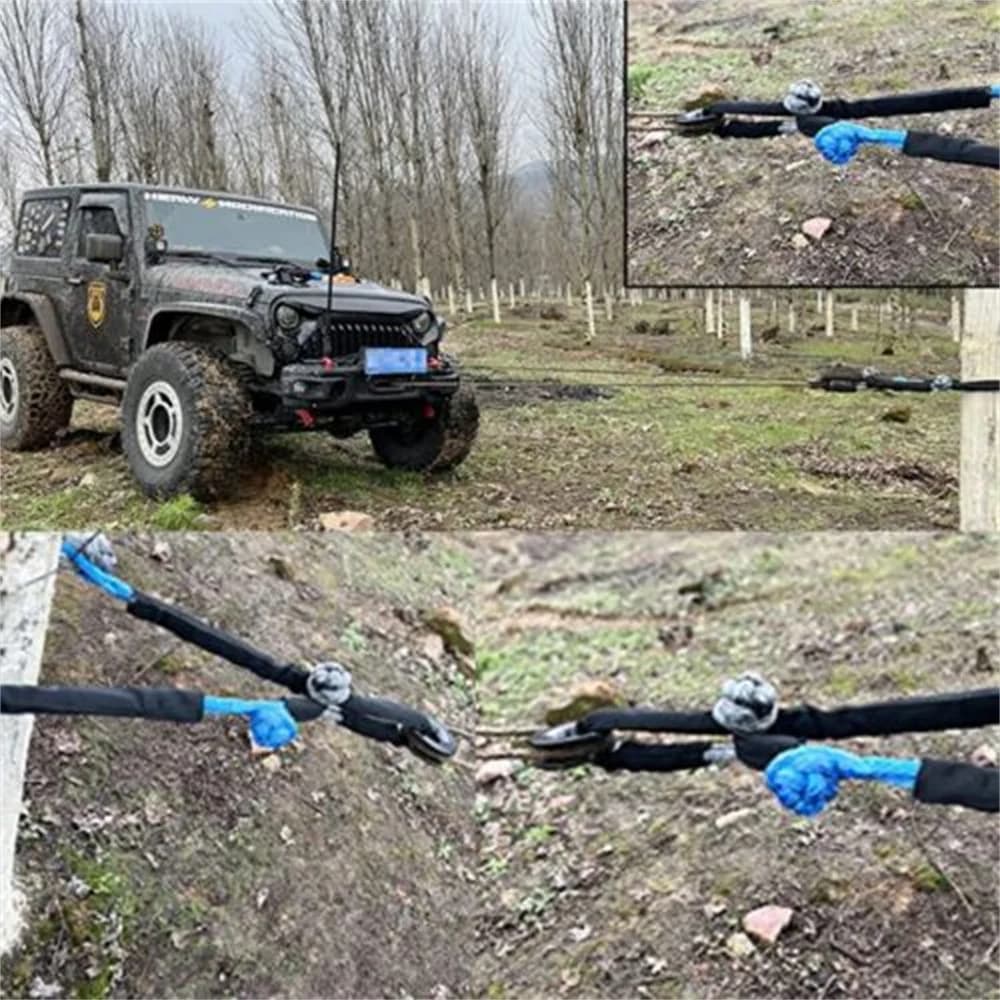 مجموعة استرداد قيود حبل صناعي ناعم من Treeligo 2 قطعة 3/4" x 22" لـ ATV شاحنة الطرق الوعرة يخت زراعة صناعي 45000 رطل - 2