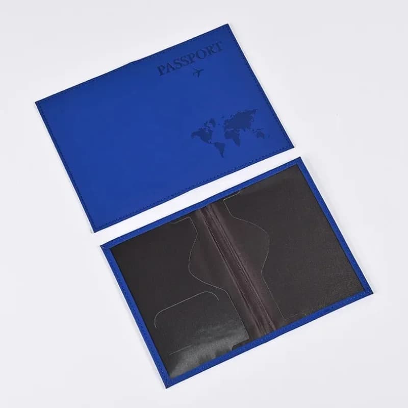 PU Passport Wallet Map Print Passport Holder Flight Ticket Clips ID Credit Card Holder Passport Covers Travel Accessories - 5