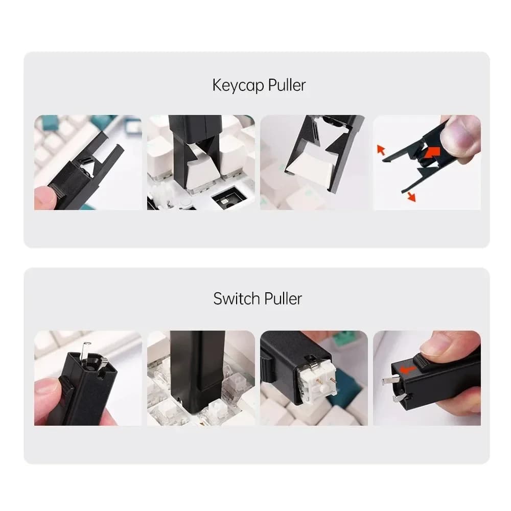 أداة سحب مفاتيح 2 في 1، ساحب مفاتيح لوحة المفاتيح الميكانيكية ولوحة ألعاب، أداة تنظيف DIY - 2
