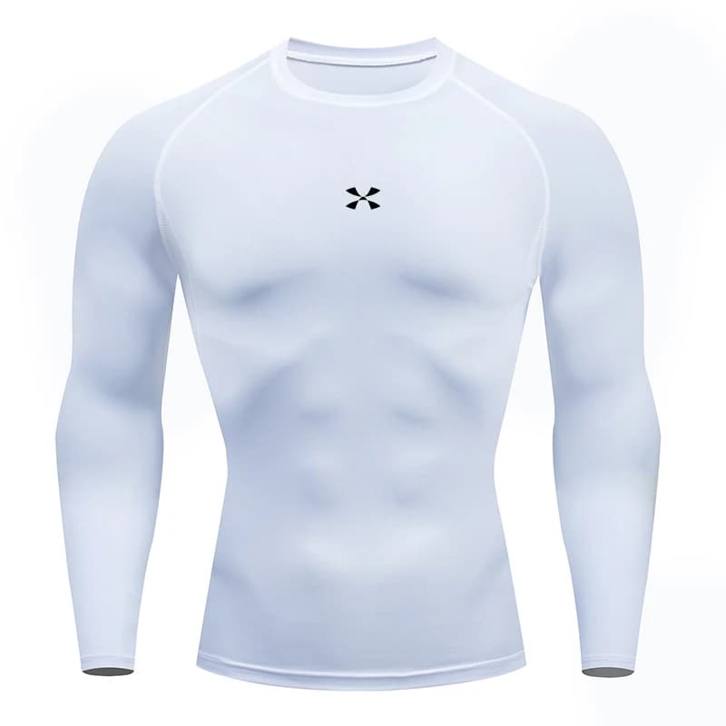 Compression T Shirt Men Summer Sportswear Running T-shirt Elastic Quick Dry Sport Tops Tee Athletic Gym Workout Shirts Men - 4