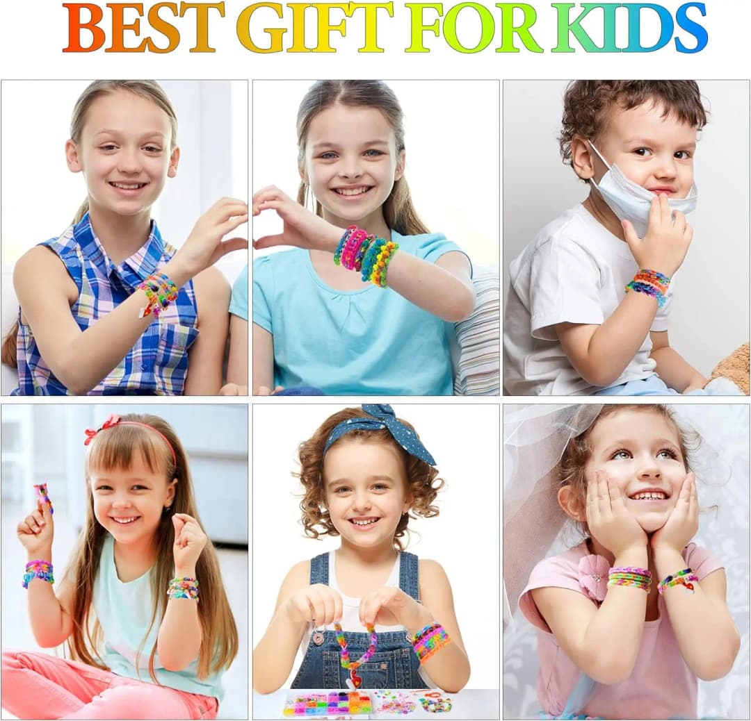1 مجموعة شريط مطاطي مرن عبوة المنوال سوار عدة المنظم DIY بها بنفسك الحياكة الصداقة الحرفية فتاة طفل الإبداع هدية عيد ميلاد - 6