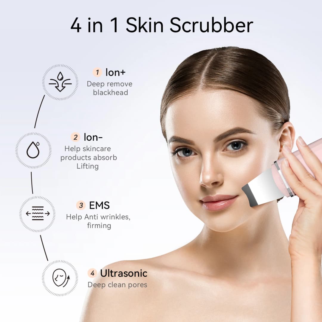 ANLAN Ultrasonic Skin Scrubber Deep Cleaning Peeling Shovel Limpiador Facial Skin Care Face Lifting Machine Ultrasonic Cleaner - 2