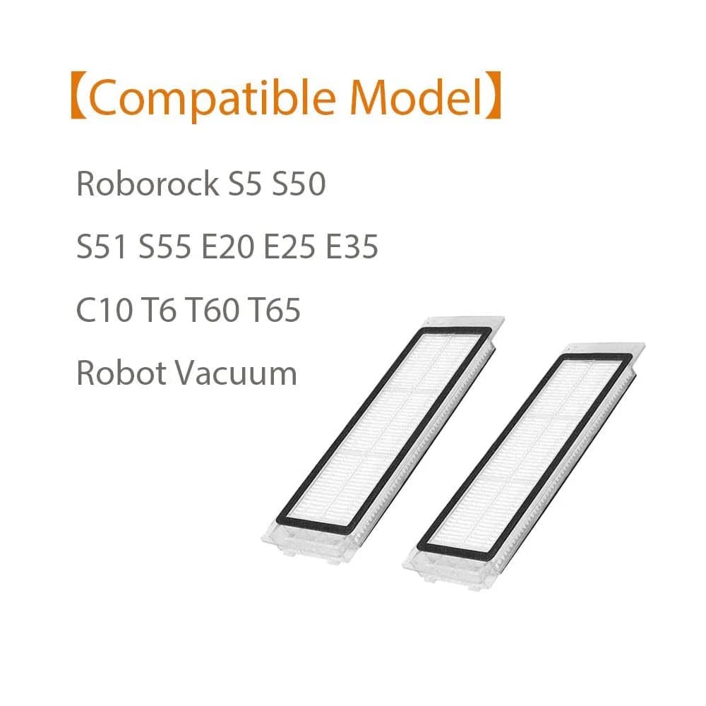 مكنسة كهربائية أصلية Roborock S6 Pure وS6 وE4 وS4 Max وS6 MaxV وS5 وS5 Max وS50 وS65 وS4 وE2 وE3 وE20 وE35 مع فلاتر Hepa من Xiaomi - 2