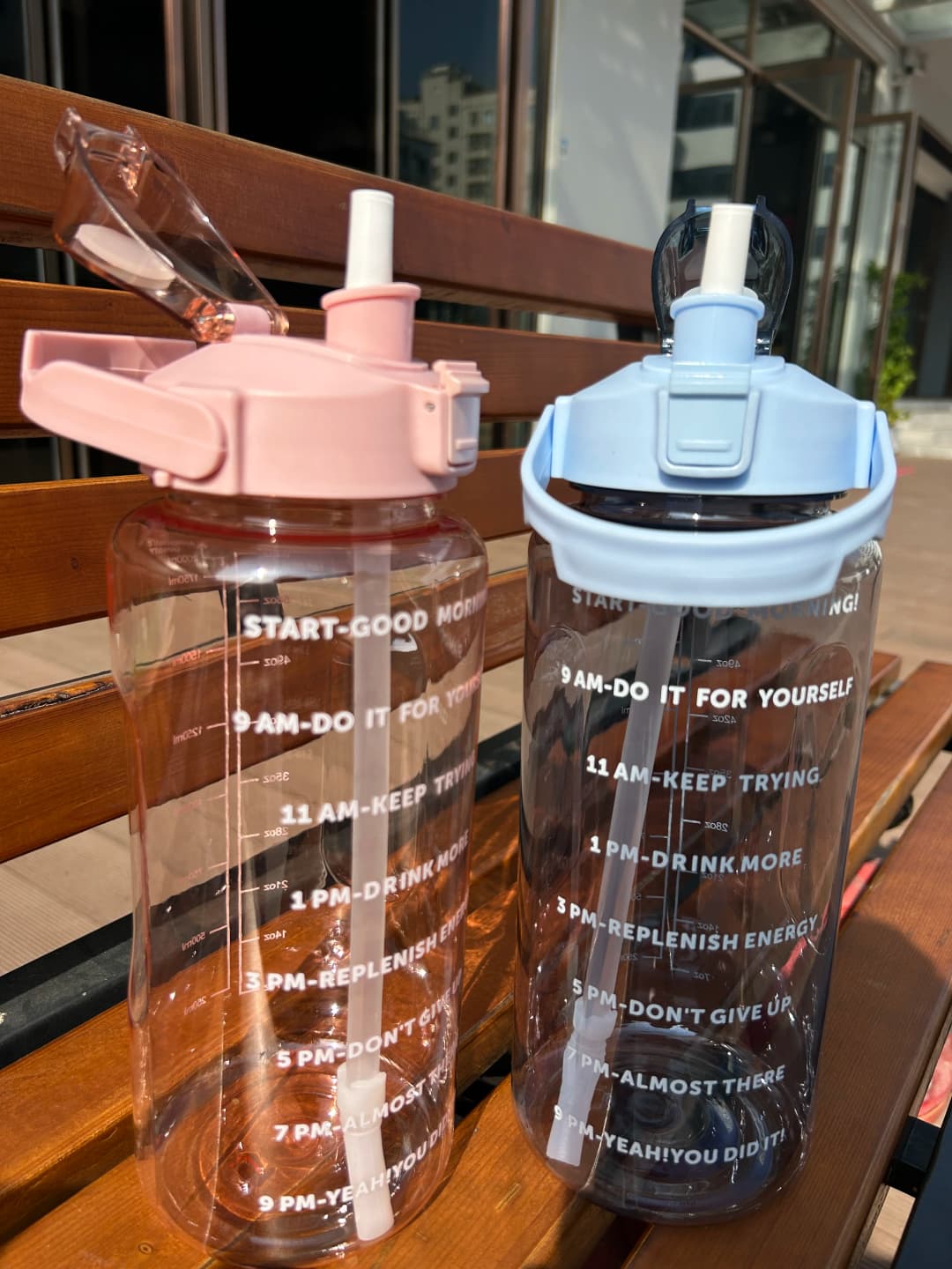 2 Liters Plastic Kettle Large Portable Travel Water Bottle with Straw  Sports Fitness Cup High Value Big Fat Cup Adult Universal - 6