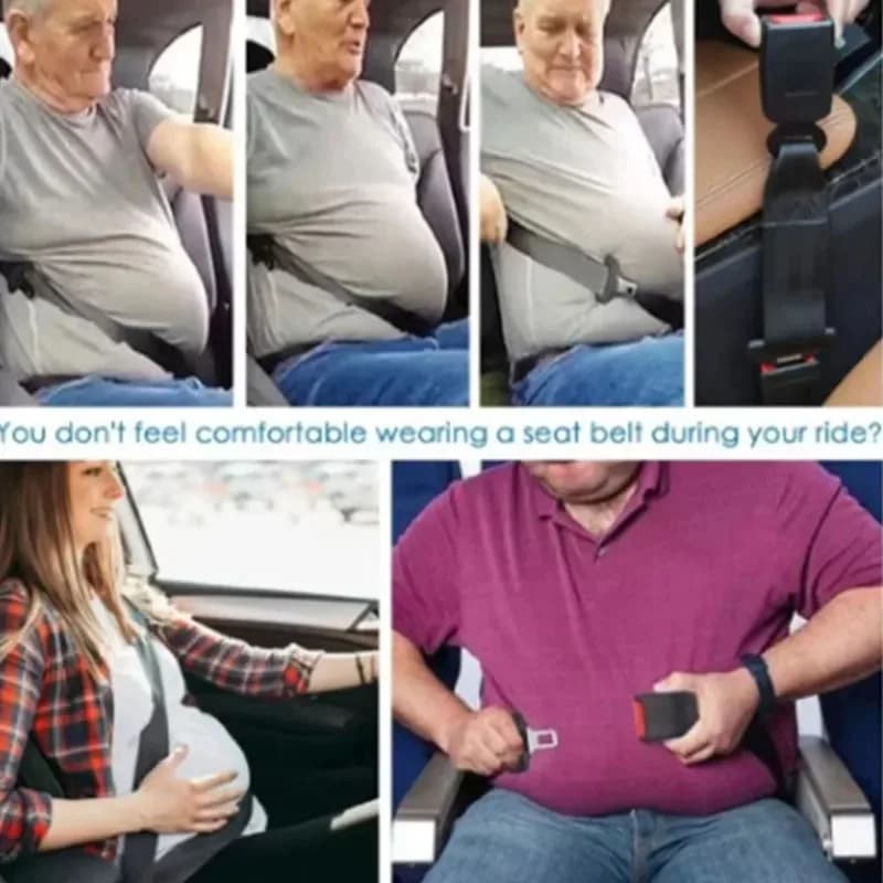 1-20PCS Universal Car Seat Belt Extender Adjustable Auto Seatbelt Extension with Buckle for Pregnancy Plus Size Adults - 5