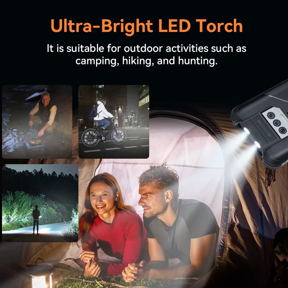 هاتف قوي مقاوم للماء IP68 بنظام أندرويد 13، كوبوت كينج كونج 8، معالج ثماني النواة، 12 جيجابايت رام (6+6 جيجابايت)، 256 جيجابايت روم، بطارية 10600 مللي أمبير، كاميرا 48 ميجابكسل، NFC - 3