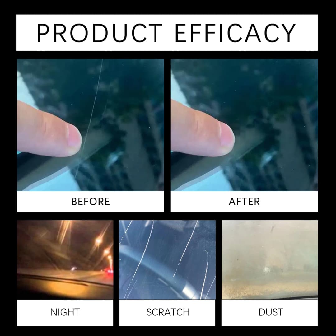 Windshield Scratch Remover Restoration Kit Car Glass Polishing Compound Effectively Remove Scratches Swirls Restore Clarity Visi - 6