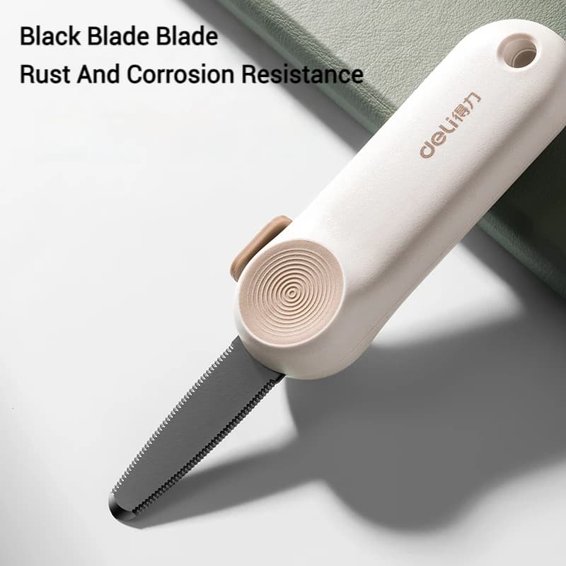 DELI Box Cutter with Anti-Slip Safety Grip - Portable Package Opener, Student-Safe Utility Knife for Unboxing, Wallpaper Trimmin - 3