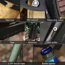 مجرفة مهندس محمولة - مجرفة تخييم خفيفة للبقاء على قيد الحياة وحقائب الظهر وأداة حفر خارجية متعددة الوظائف - 2