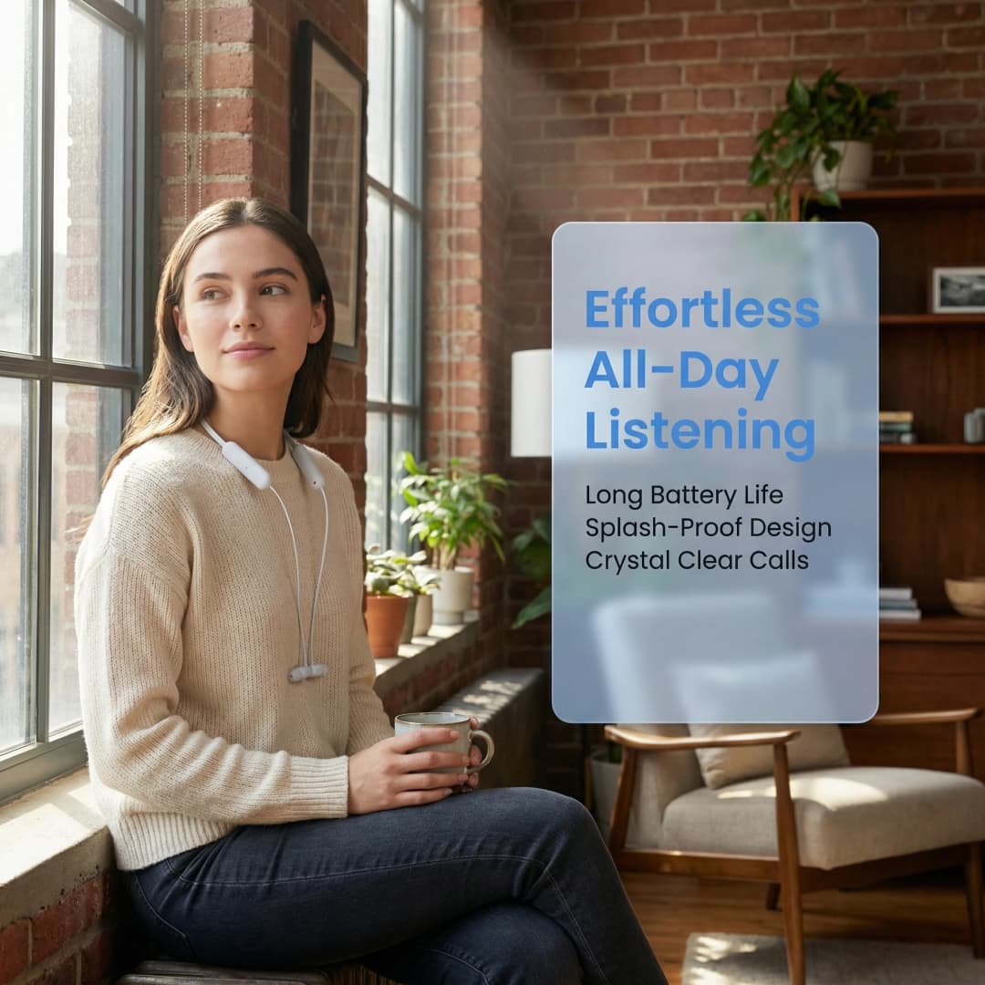SONY WI-C100 Wireless Stereo Neck Hanging Bluetooth Earphones IPX4 Waterproof and Sweatproof About 25 Hours Long lasting Battery - 4