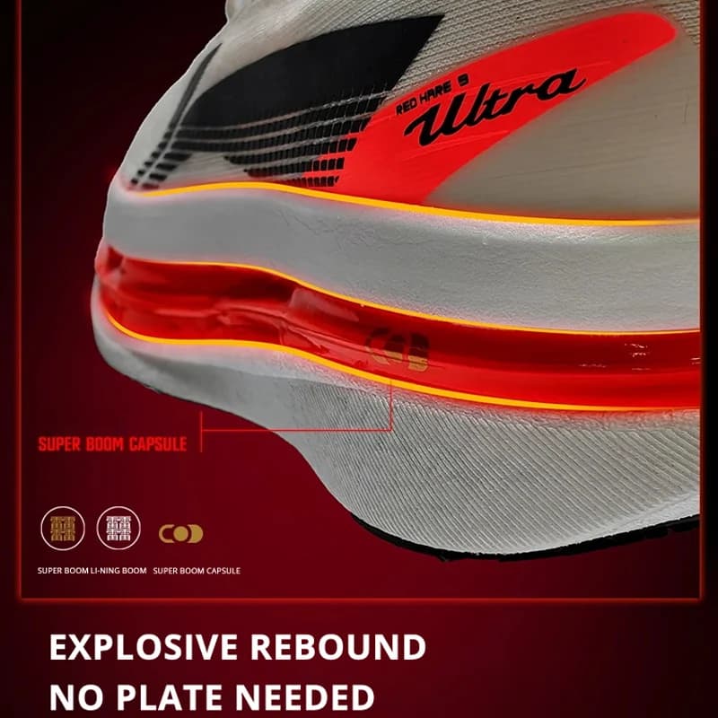 أحذية الجري لي نينغ ريد هاير 9 ألترا للرجال، وسادة سوبر بوم، ألياف بوم، أحذية تدريب لي نينغ قابلة للتنفس ARPW007 - 4