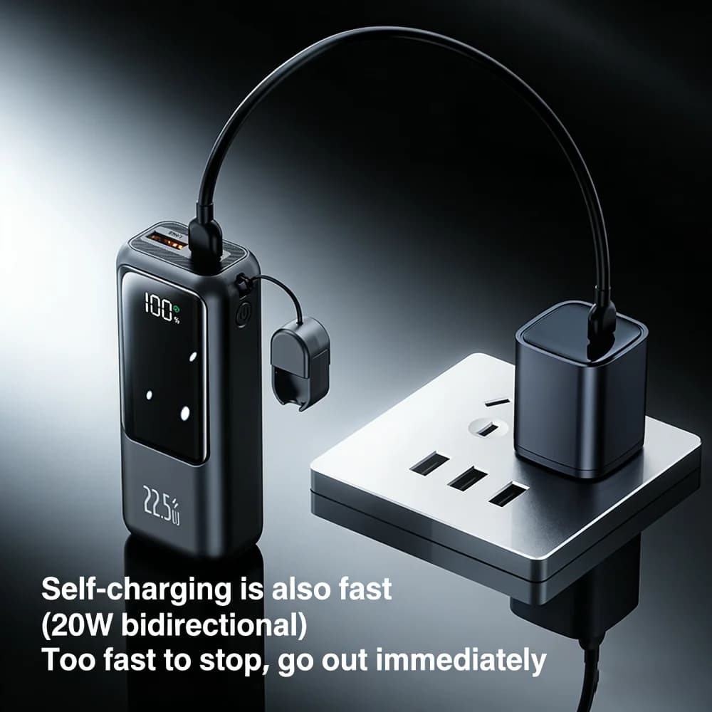 Fast Charging Mini Power Bank 10000mAh Portable External Battery PD22.5W Bidirectional Charger For Samsung iPhone Xiaomi - 4