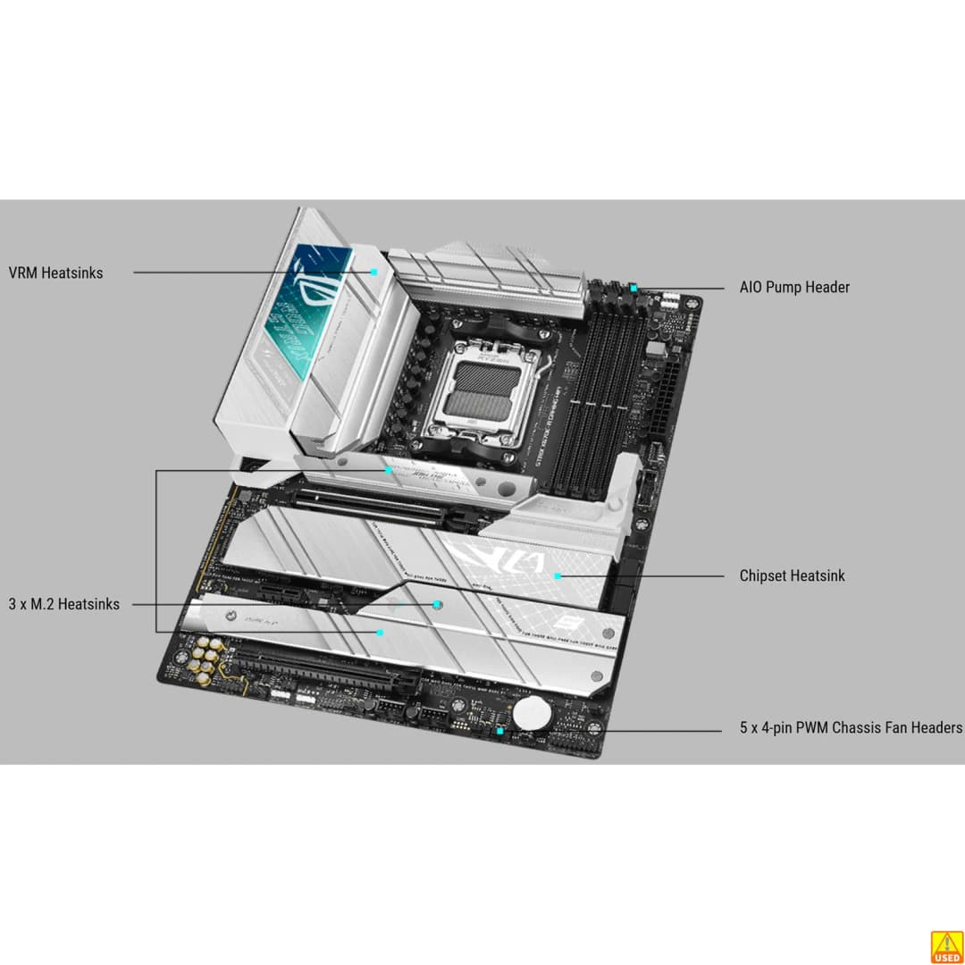 ASUS ROG STRIX X670E-A GAMING WIFI Motherboard Socket AM5 CPU DDR5 8000+(OC) Memory Chipset X670 ATX Mainboard - 2