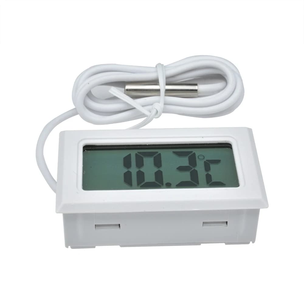 مقياس حرارة رقمي صغير من -20°C إلى 110°C بشاشة LCD مع مستشعر NTC بطول 1 متر لمراقبة درجة حرارة المنزل والمطبخ والثلاجة - 4