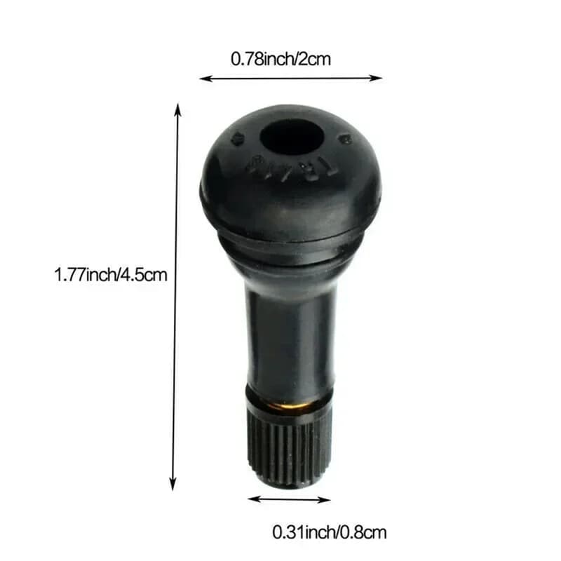 10Pcs TR413 Snap In Type Rubber Valve Tool Set Tubeless Tyre Valves Stems Rubber Valve Stems Car Accessories Parts Replacement - 3