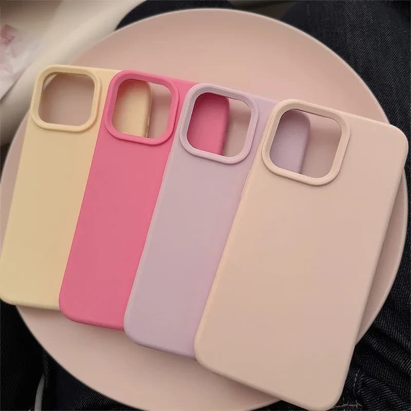 Dopamine-Inspired Silicone Solid Color Simple Fashion Phone Case for iPhone 17 Pro 16 Plus 16 Pro Max 15 14 13 12 11 Back Cover - 3