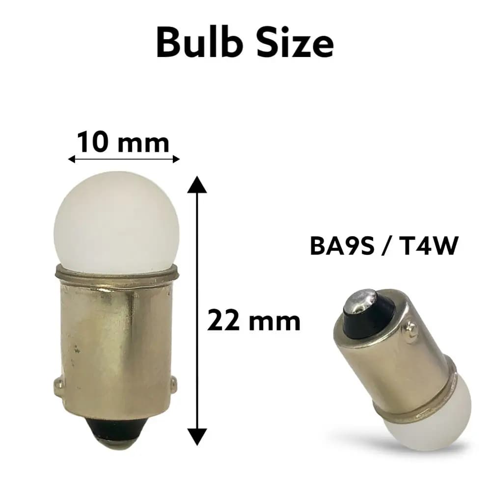 1 Pcs Auto White BA9S Socket T4W 2835 SMD 2 LED Tail Dome Lamp Turn Signal Lights Car Wedge Side Marker Bulbs 12V DC - 5
