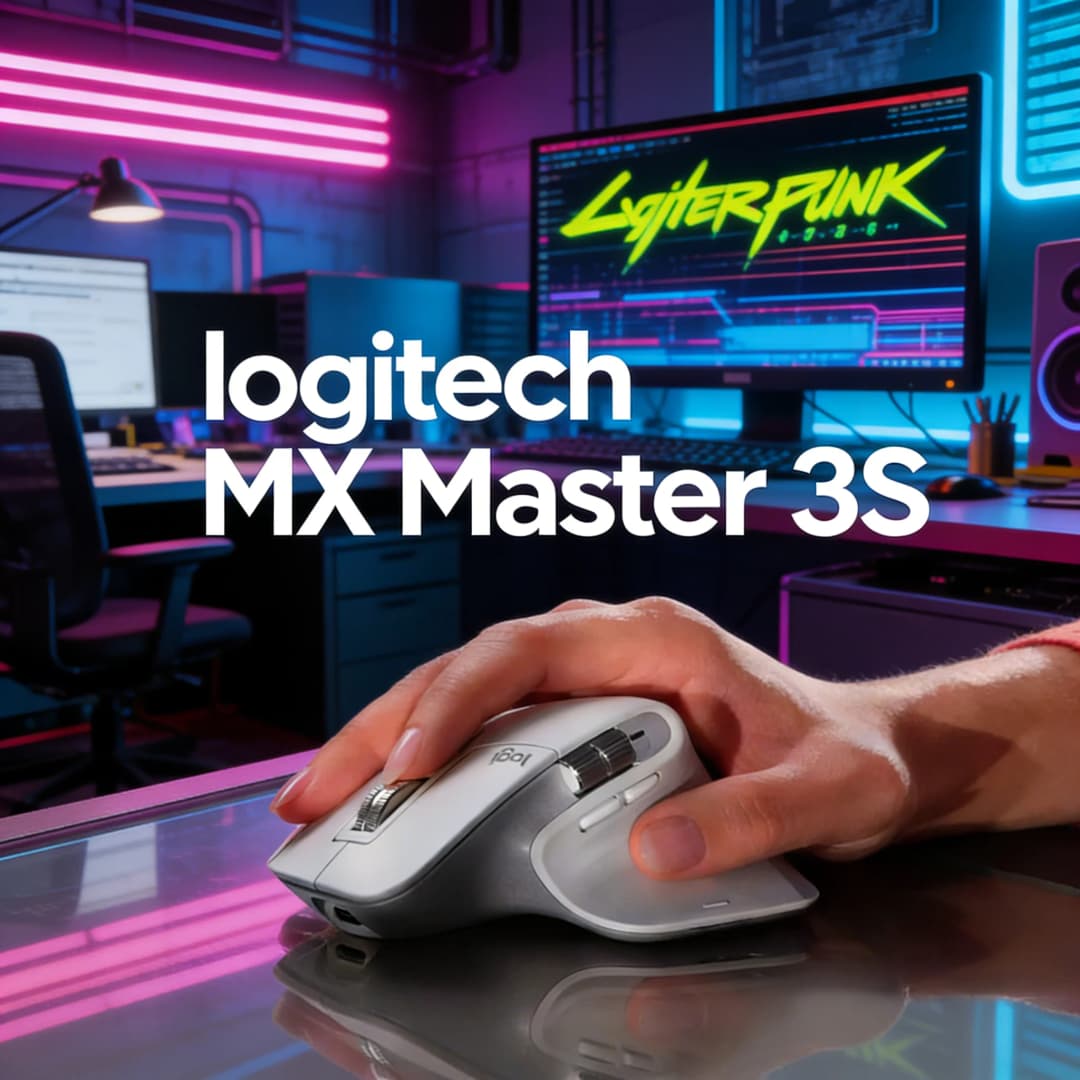 Logitech MX Master 3S Wireless Mouse - Bluetooth & 2.4GHz 8000DPI Silent Clicks Ergonomic Design+G102/G203/G304/G305/M220/M350