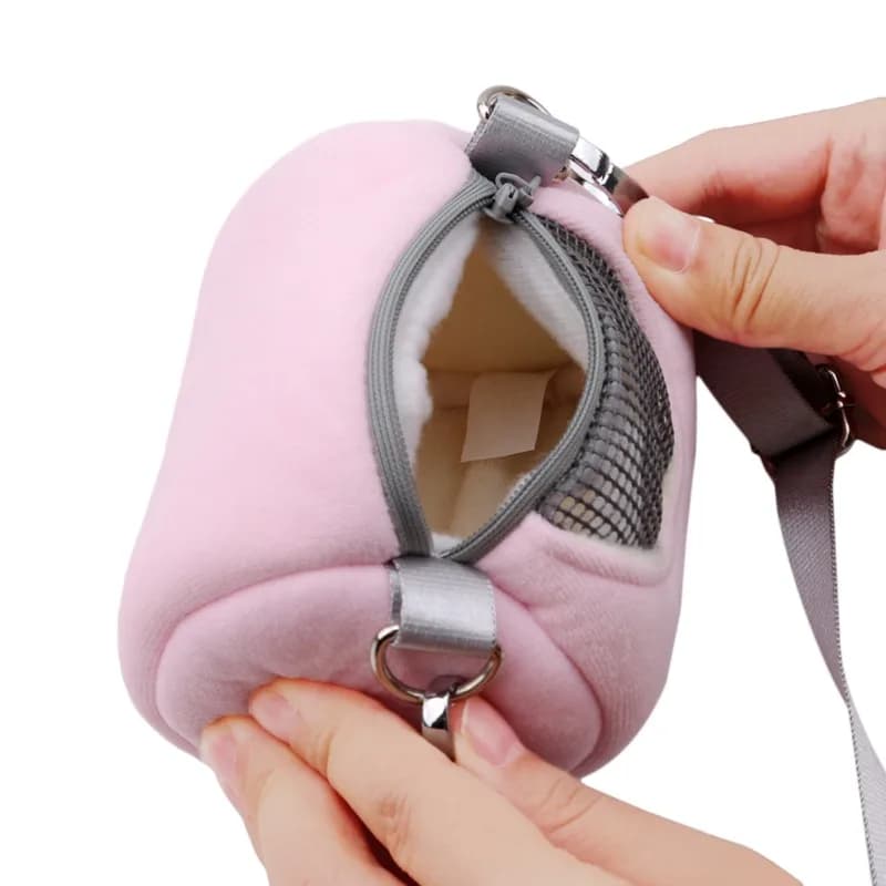 Pet Cage Crossbody Bags Cylinder Design Soft House Travel Portable Squirrel Visible Mesh Hamster Carrier Bag Accessories 2024 - 3
