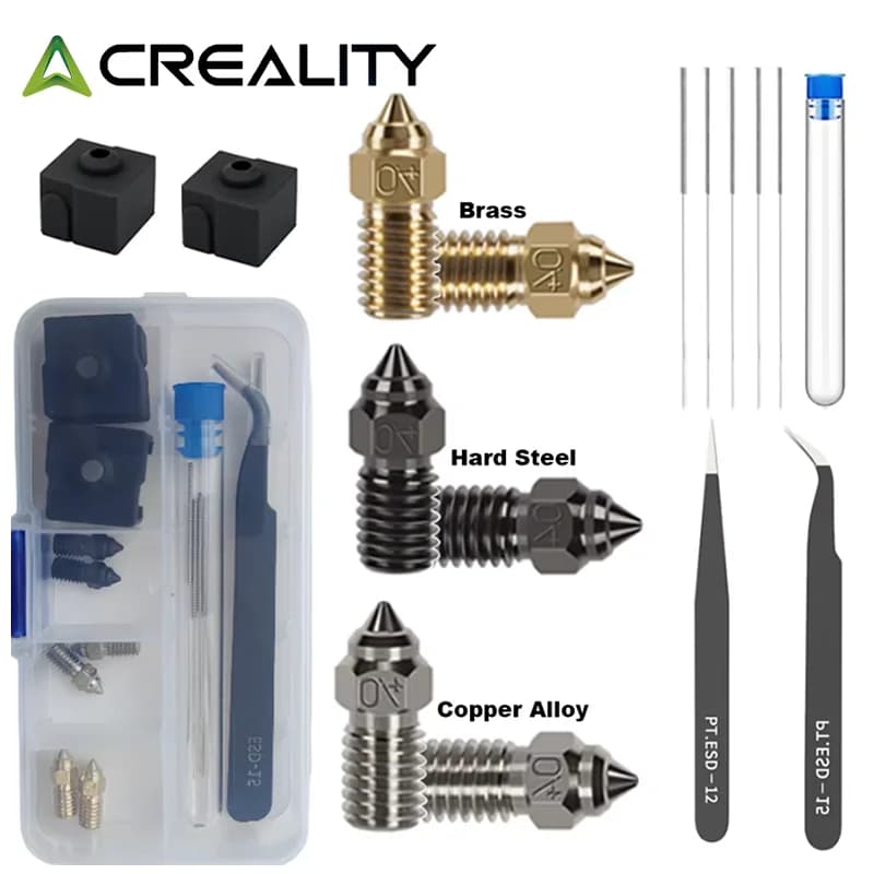 Creality Original Ender 3 V3 SE Brass Nozzle Kit, High-Speed Brass Nozzles for Ender 3 V3 SE/Ender 5 S/Ender 7 3D Printer