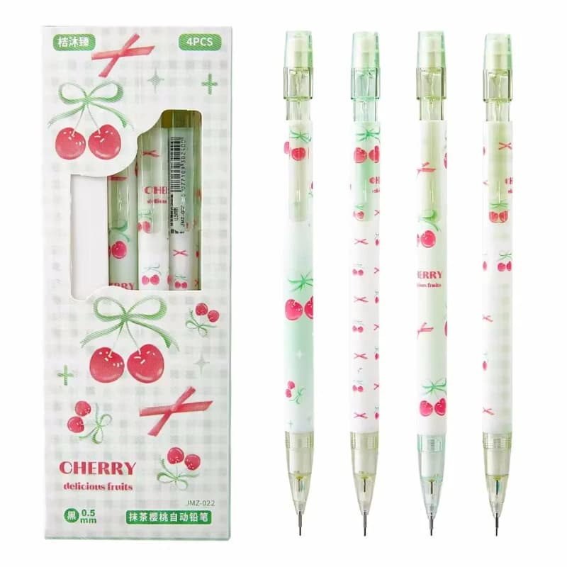 4Pcs 0.5mm Mechanical Pencils with Eraser Smooth Writing Erasable Press Automatic Pencil School Office Supply Student Stationery - 6