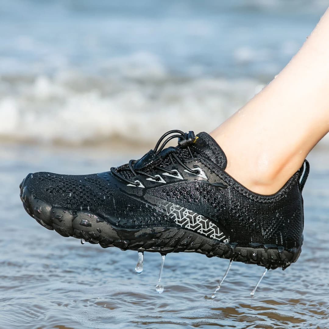 Wide Toe Zero Barefoot Shoes Mens Minimalist Water Shoes Breathable for Walking Rock Climbing Wrestling Trail Running Sneakers - 4