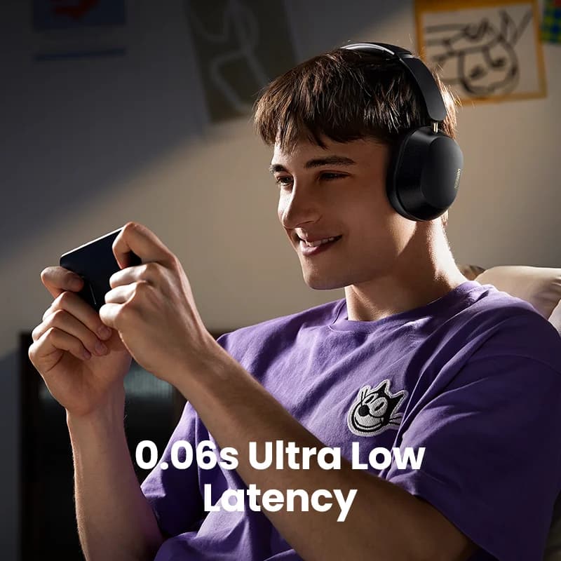 UGREEN Max5c Wireless Bluetooth Headphones 43dB Hybrid Active Noise Cancellation Hi-Res LDAC 75H Spatial Audio Earbuds Headset - 6