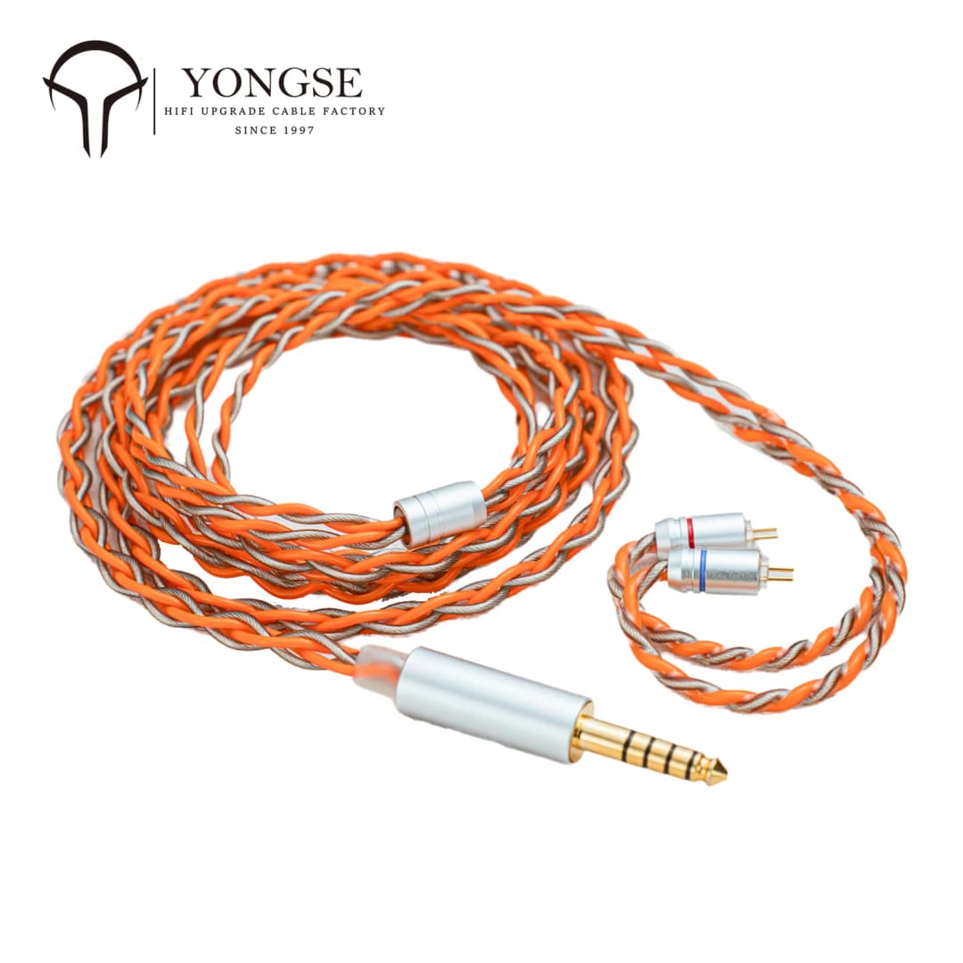 YONGSE TAN / Bounty High Purity Single Crystal Silver-plated Copper Upgrade Earphone Cable Gold Plated Plug - 2