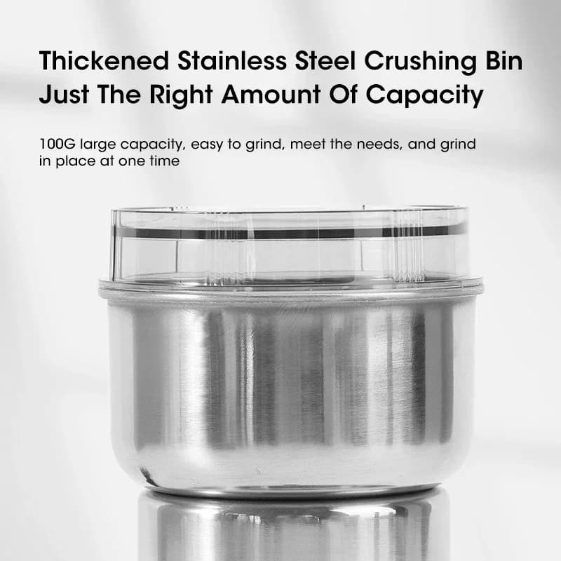 مطحنة كهربائية صغيرة منزلية 300 مل، مطحنة فائقة الدقة لطعام الأطفال والقهوة والتوابل والفلفل والحبوب، بشفرات 4 - 2