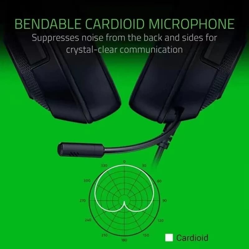Razer Kraken X Essential Gaming Headset 7.1 Surround Sound Headphone Bendable Cardioid Microphone 40mm Driver Unit Headphones - 4