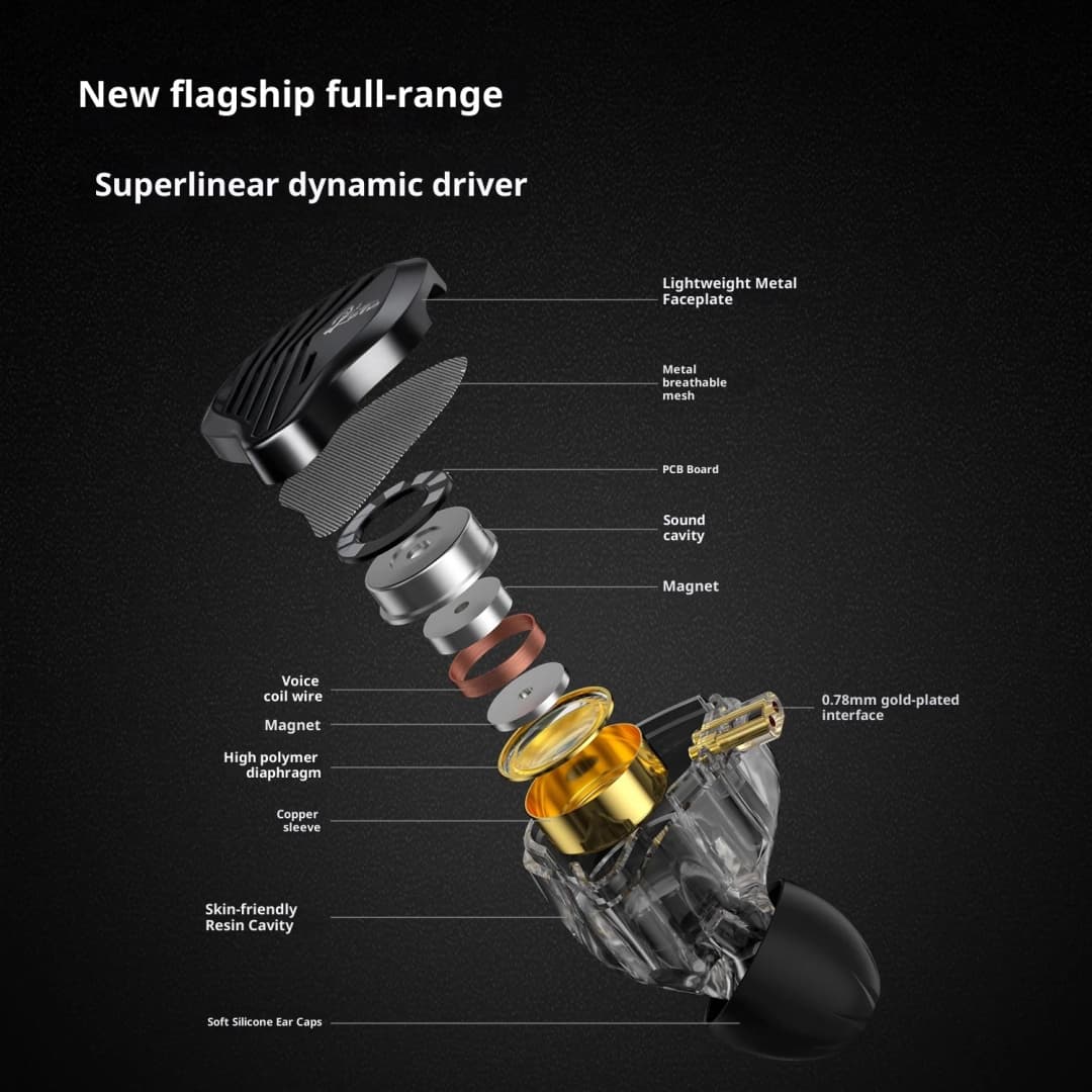 Kz Gk Kunten Dynamic Drive Headphones Hifi 2pin Heavy Bass Earbuds Metal Headphones Detachable Sports Gamer Headphones Custom - 3