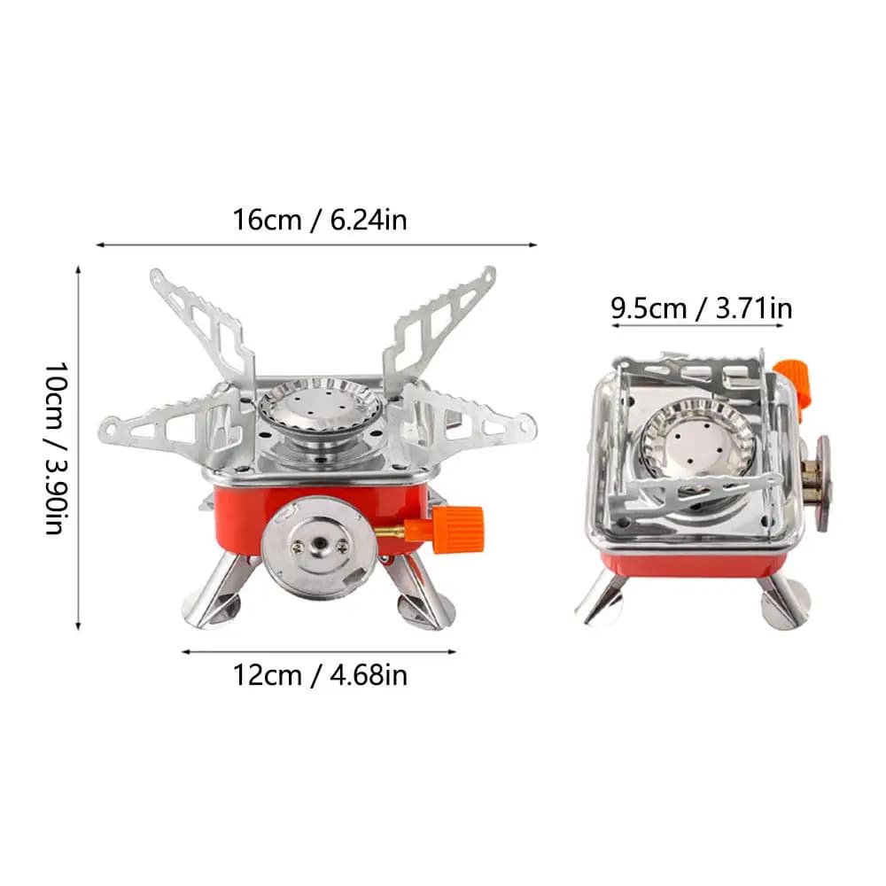 3500W Windproof Camping Gas Stove Foldable Portable Outdoor Burner with Piezo Ignition Lightweight Backpacking Stove for Hiking - 6
