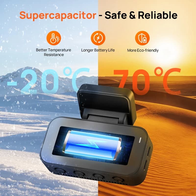 【New】70mai Dash Cam A900 Dual 4K Dual HDR f/1.55 Aperture Supercapacitor Wi-Fi 6 GPS Max 512GB 4G LTE Cloud Car DVR 70mai A900 - 5