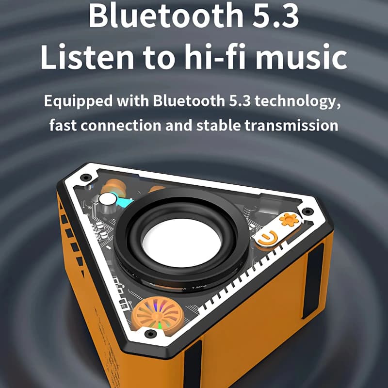 سماعة بلوتوث محمولة TWS مع مضخم صوت، سماعة لاسلكية صغيرة محمولة، صوت عالي الدقة مع صوت محيطي، سماعة خارجية - 6