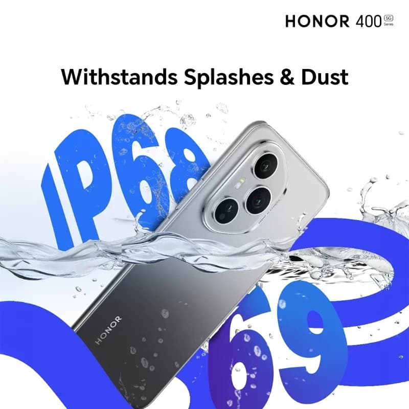 هونر 400 برو 5G، شاشة AMOLED 6.7 بوصة، 120 هرتز، كاميرا 200 ميجابكسل، معالج سناب دراجون 8 الجيل 3، بطارية 6000 mAh، شحن سلكي 100 واط، لاسلكي 50 واط، eSIM، NFC - 6