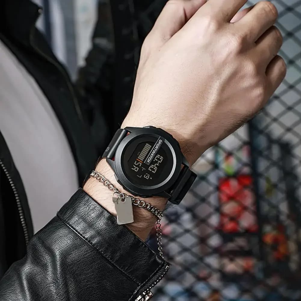 Men's Sports Watches Alarm Clock Multifunction Men LED Digital Watch Waterproof Fitness Sport Electronic Watch for Male Clock - 3