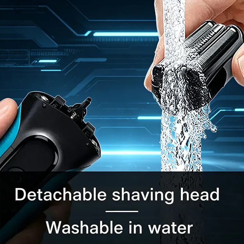 Braun 3040S Electric Shaver Wet Dry Full Body Wash Shaving Razor Sideburns Trimmer 5-Minute Fast Charging Shaving Razor - 2