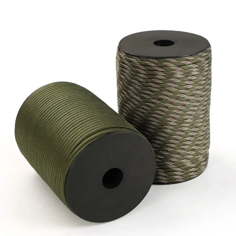 100/50M 550 Military Standard 9-Core Paracord Rope 4mm Outdoor Parachute Cord Survival Umbrella Tent Lanyard Strap Clothesline - 4