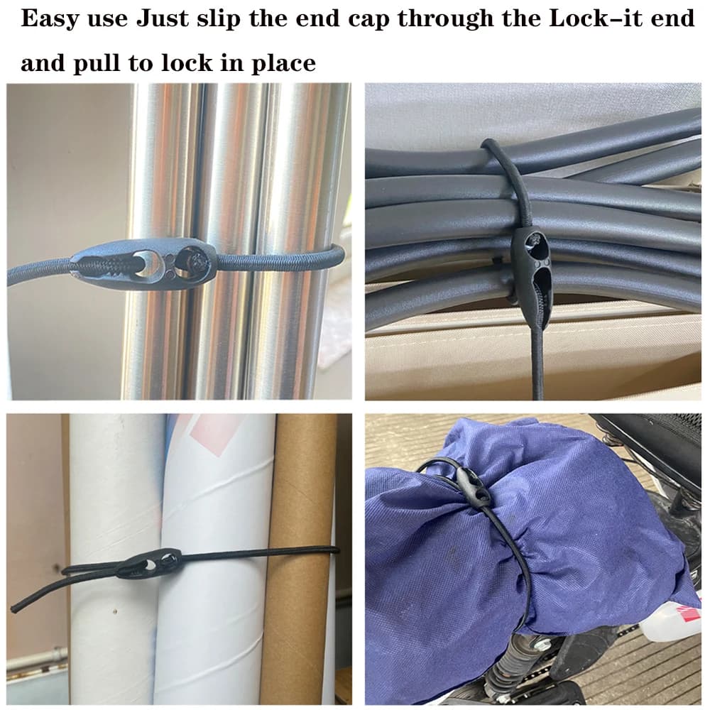 5/10/15Pcs 56cm High Elasticity Latex Tied Rope Cord Elastic Tie Strap String Carabiner Hooks Kayak Cycling Luggage Packing Rope - 2