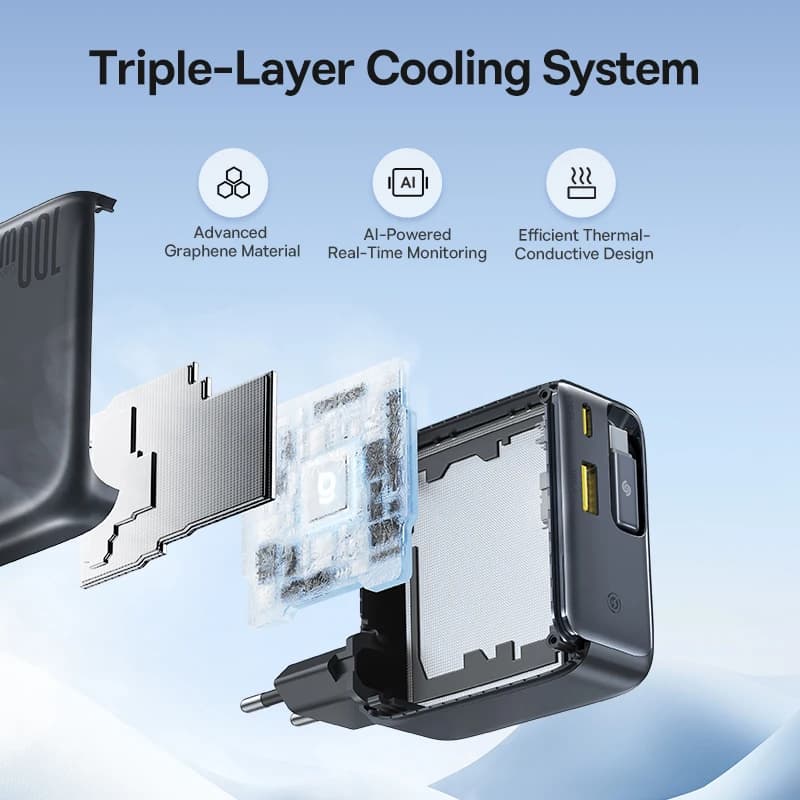 شاحن Baseus 240W رقمي GaN لأجهزة الكمبيوتر المحمولة لينوفو إتش بي ماك بوك شاحن يو إس بي سي مع منفذ شحن سريع دي سي لهواتف آيفون وشاومي - 4