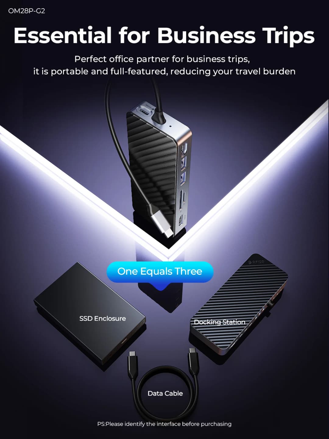 ORICO-USB C HUB with SSD Enclosure Laptop Docking Station 4K60Hz HDMI-Com 100W PD RJ45 SDTF 10Gbps M.2 NVME SATA SSD 8TB - 5