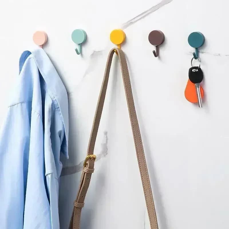 Self Adhesive Wall Hook Without Drilling Hanger Hooks Home Storage Accessories Bathroom Kitchen Towel Strong Adhesive Hook - 2
