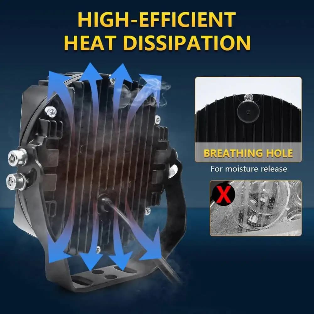 مصابيح عمل LED رياضية للسيارات 3'' 5'' 7'' لادا طرق وعرة 4X4 إضاءة مساعدة LED 7 بوصة حزمة مصباح قيادة مصباح أمامي - 2