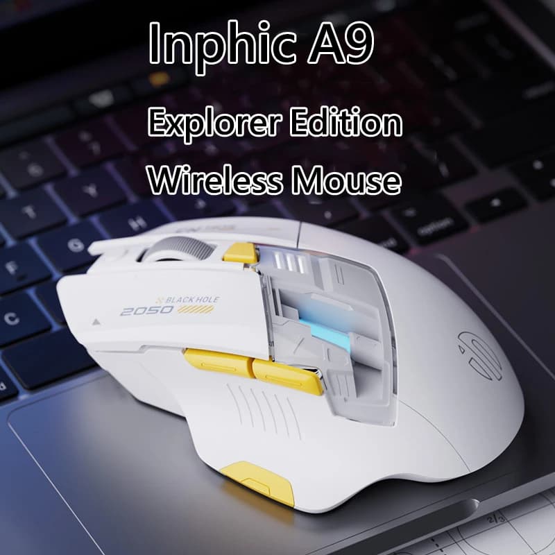 Inphic A9 Explorer V2 Wireless Gaming Mouse 500mA Battery Level Display Ergonomics Bluetooth Office Mouse For PC Laptop - 4