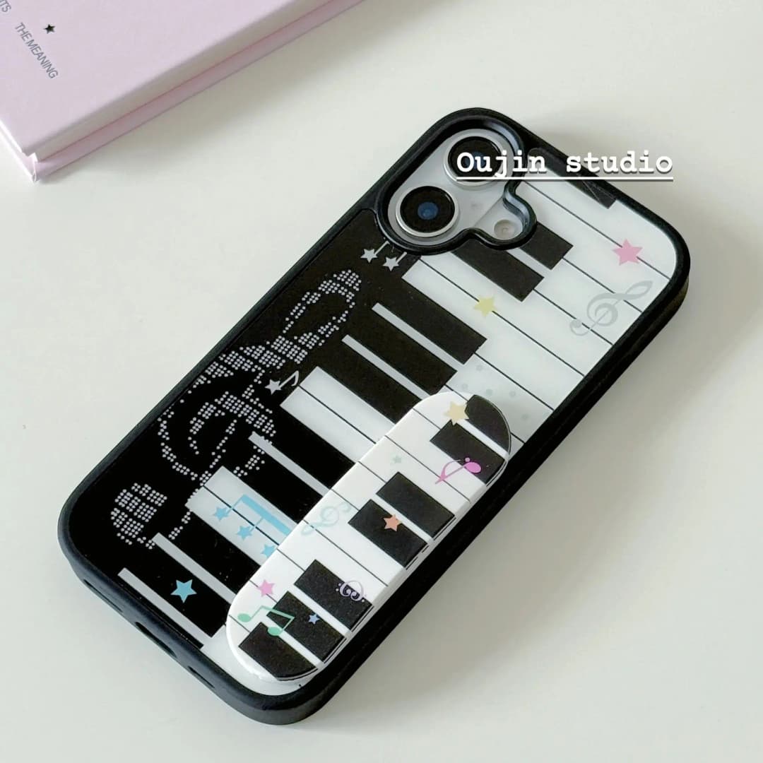 غطاء هاتف بتصميم بيانو فني، مناسب لـ iPhone 17-7، تصميم كوري - 4