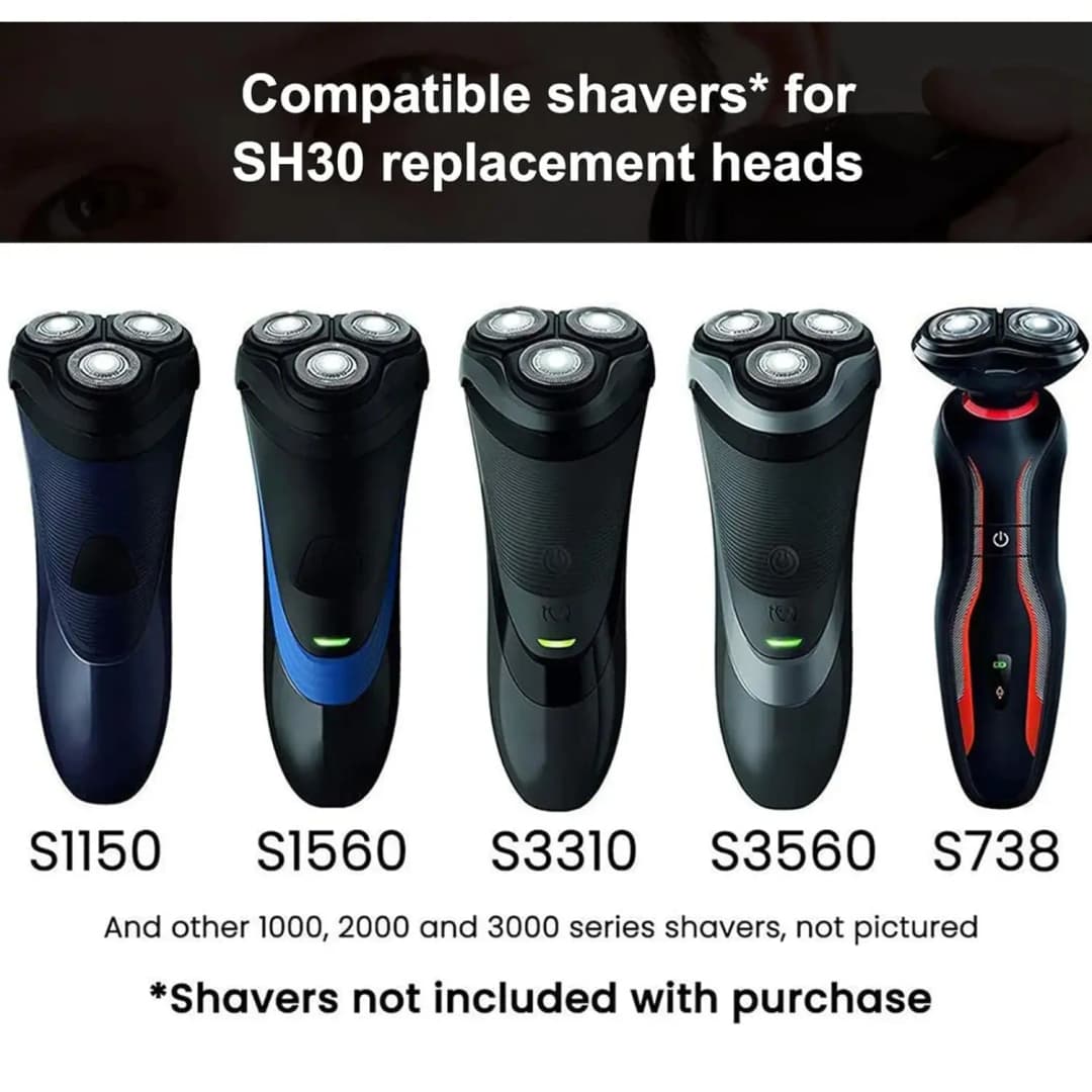 SH30 Replacement Heads for Philips Norelco Series 3000, 2000, 1000 Shavers and S738 Click and Style, ComfortCut Shaving Heads - 5