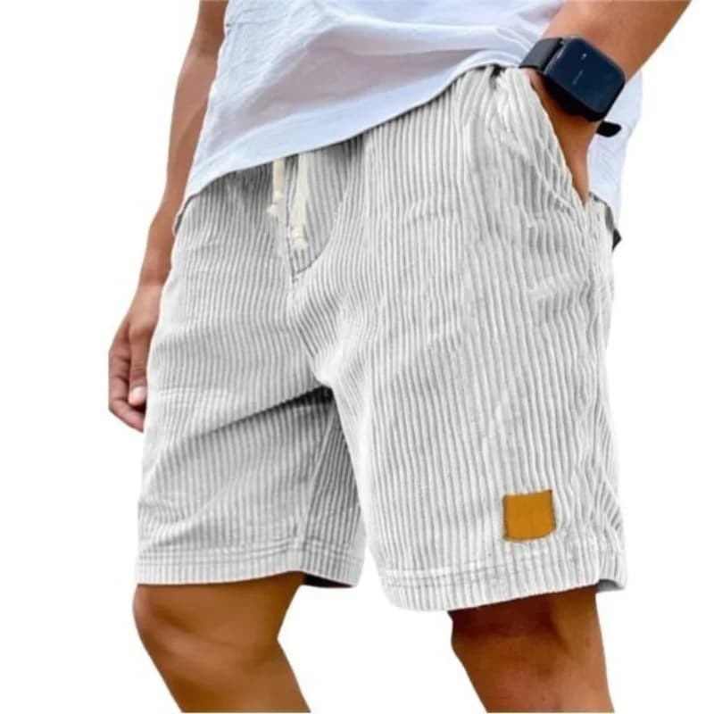 Men's Retro Corduroy Casual Shorts Men Fashion Solid Sweatpants Harajuku Corduroy Short Pants New Men Clothing Roupas - 5