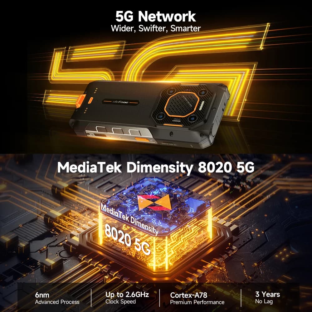 【New】Ulefone Armor 26 Ultra 5G Rugged Waterproof Smartphone 120W 15600mAh 200MP+64MP Smartphone Up to 24GB+512GB NFC - 2