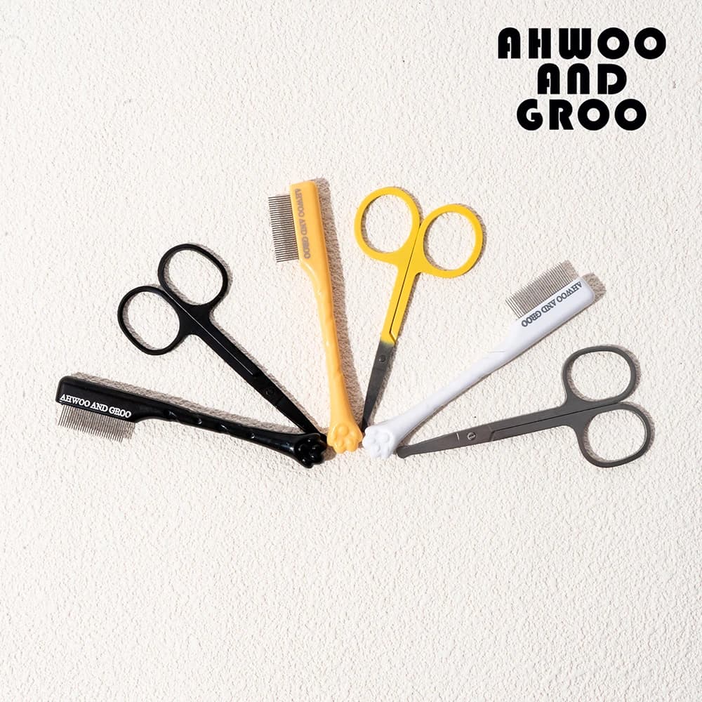 مجموعة مشط تنظيف الوجه للحيوانات الأليفة يزيل آثار الدموع وبراز العين مشط مخالب القطط مقص إصلاح شعر الكلاب مشط شعر القطط إمدادات تنظيف الحيوانات الأليفة - 2